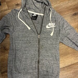 Nike Heather Gray Zip-Up Hoodie